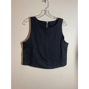 Ann Taylor Sleeveless Business Casual Top Women's Size Medium Gray AD8